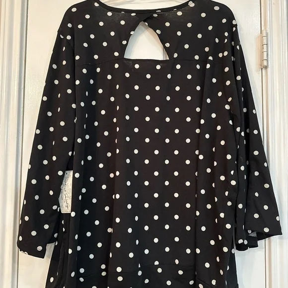 French Laundry Black and White Polka Dot Blouse - Picture 4 of 5